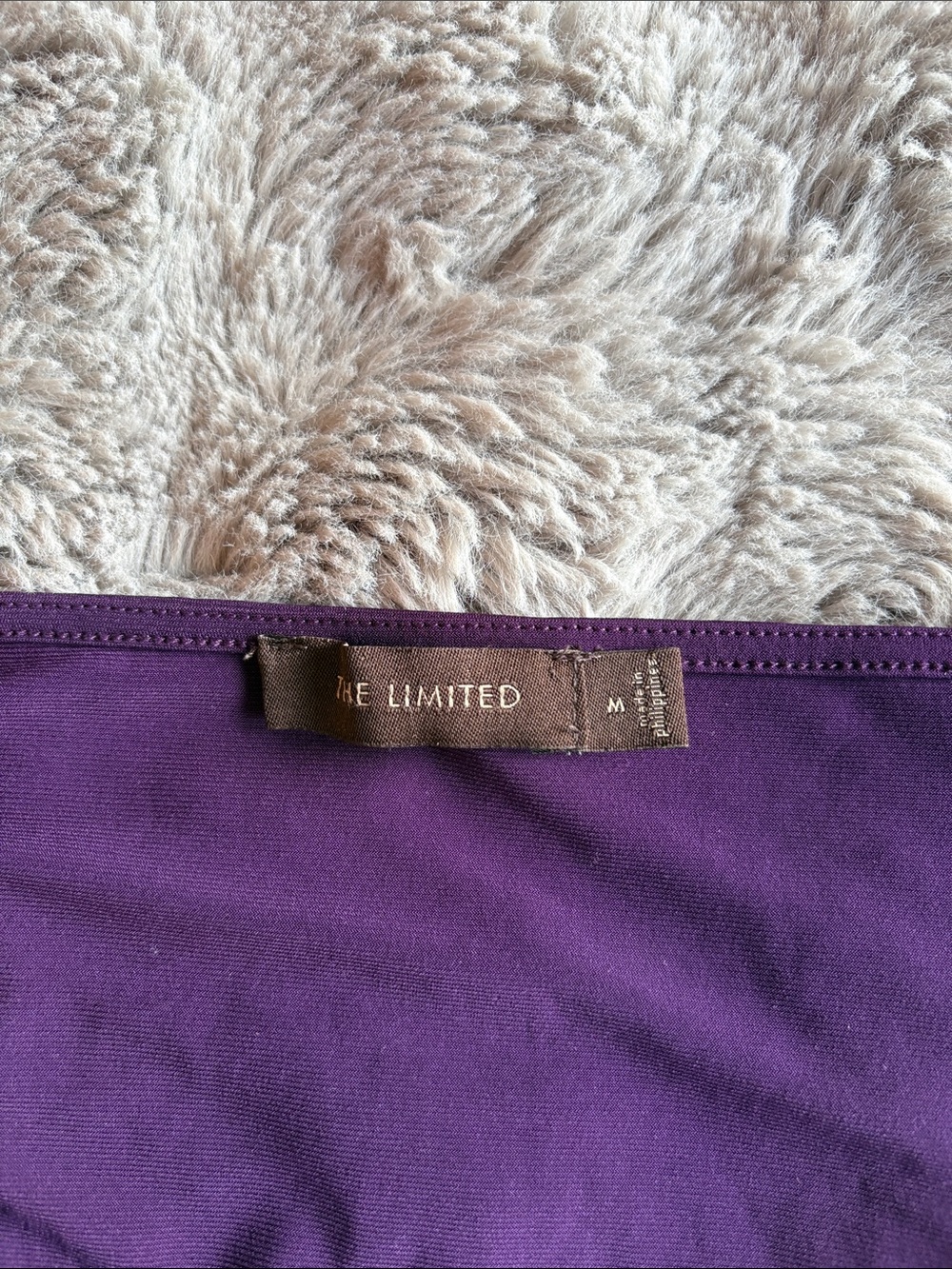 The Limited Purple Satin-Trim Spaghetti Strap Camisole - Picture 3 of 3